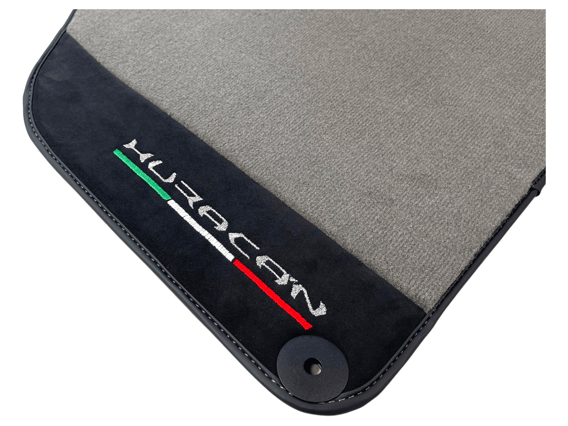Gray Floor Mats for Lamborghini Huracan With Alcantara Leather - AutoWin