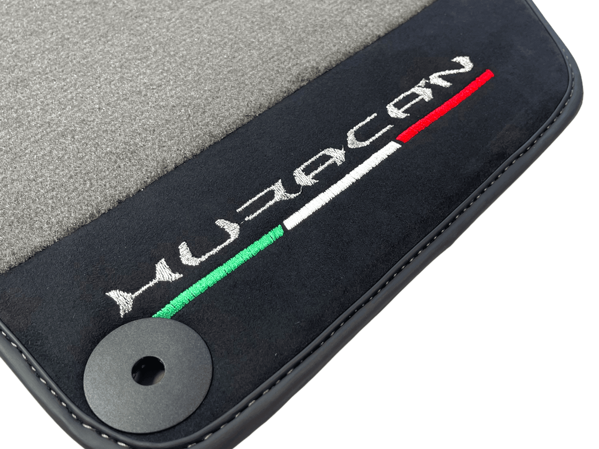 Gray Floor Mats for Lamborghini Huracan With Alcantara Leather - AutoWin