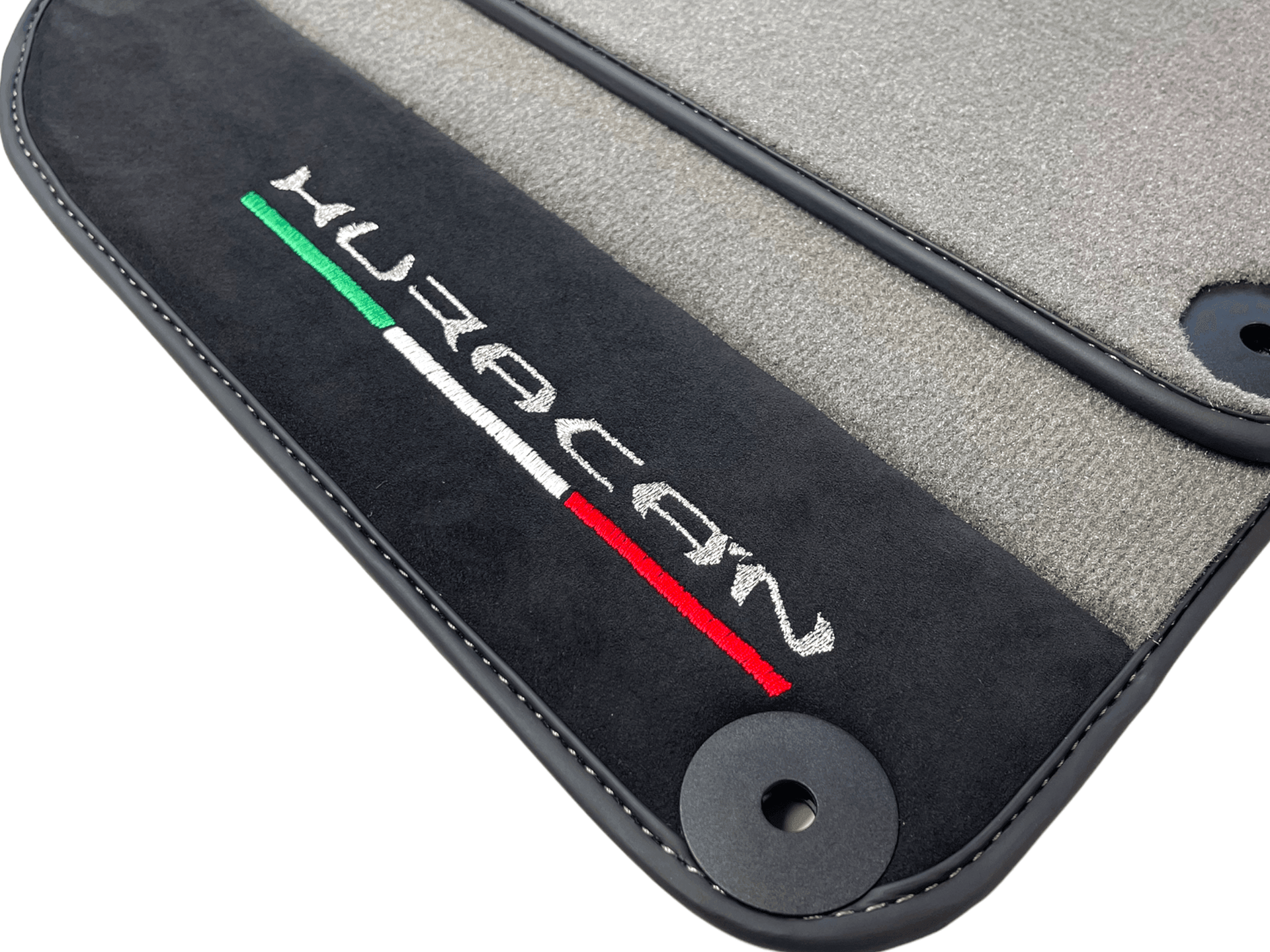 Gray Floor Mats for Lamborghini Huracan With Alcantara Leather - AutoWin