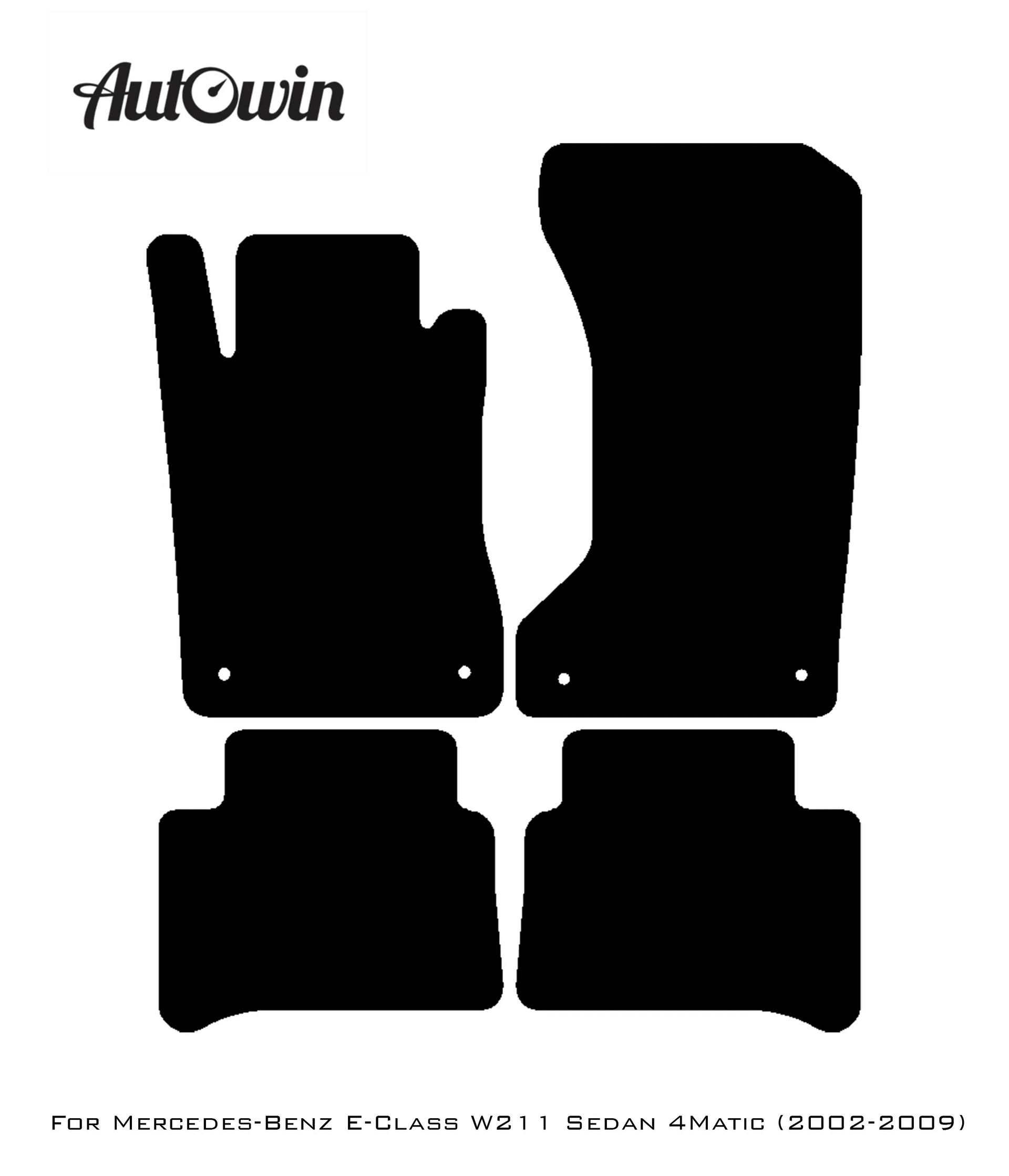 Gray Floor Mats For Mercedes Benz E-Class W211 Sedan 4Matic (2002-2009) | Limited Edition - AutoWin