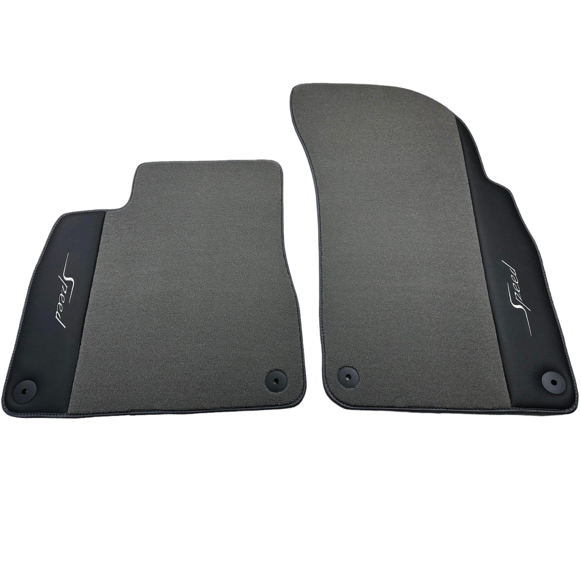 Grey Floor Mats For Bentley Mulsanne (2010-2020) with Leather - AutoWin
