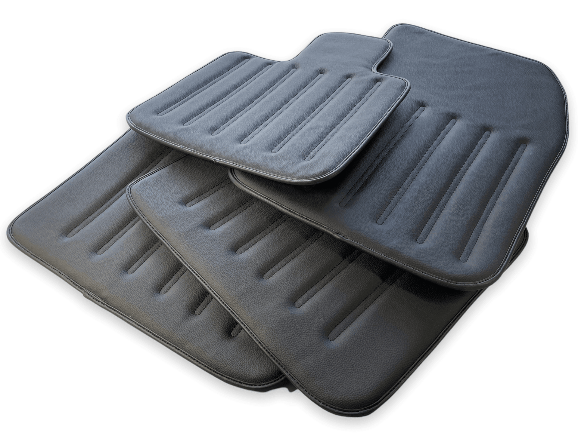 Leather Floor Mats For Rolls Royce Shadow 1965-1977 Black - AutoWin
