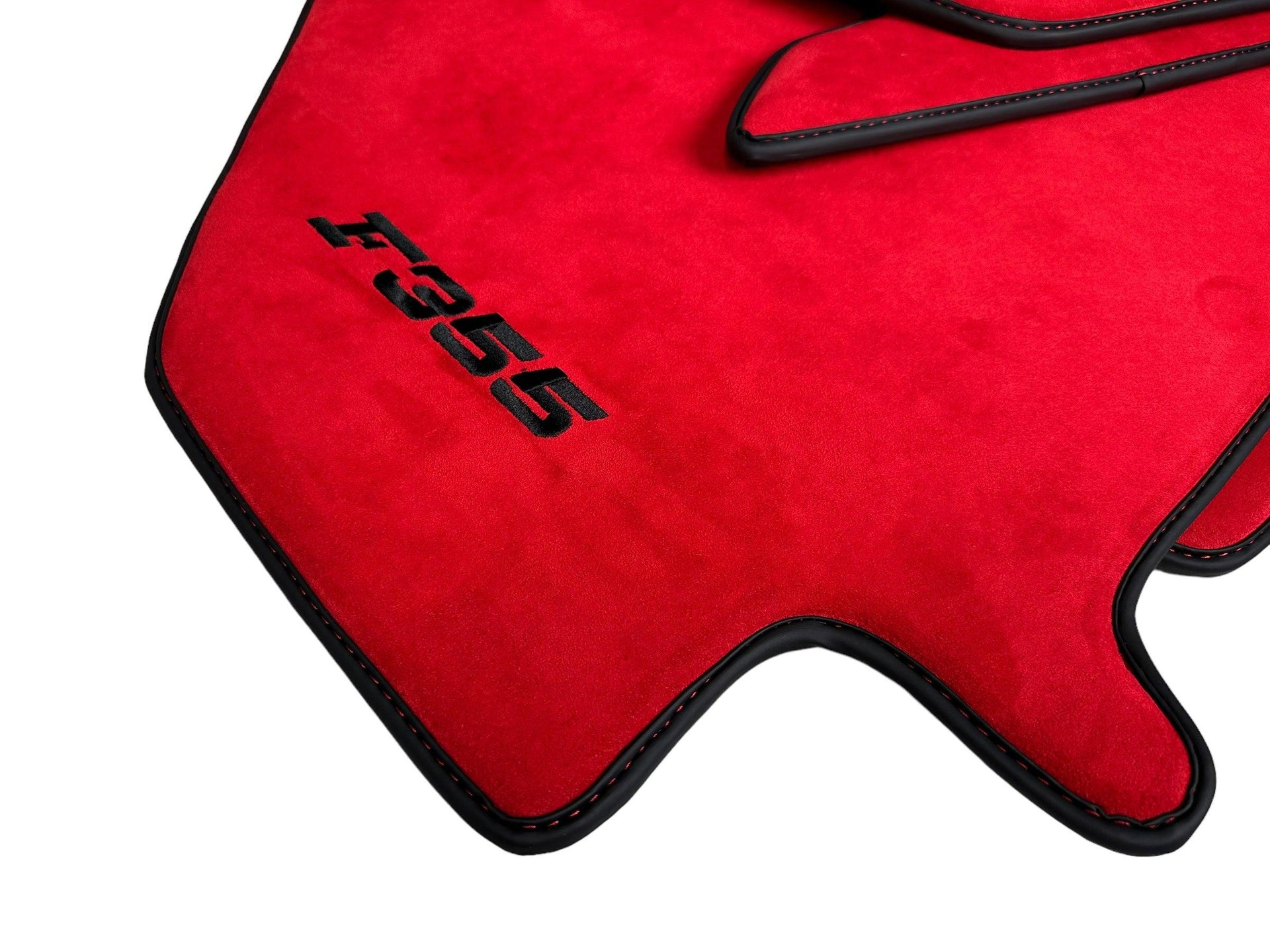 Red Alcantara Floor Mats For Ferrari F355 1994-1999 - AutoWin