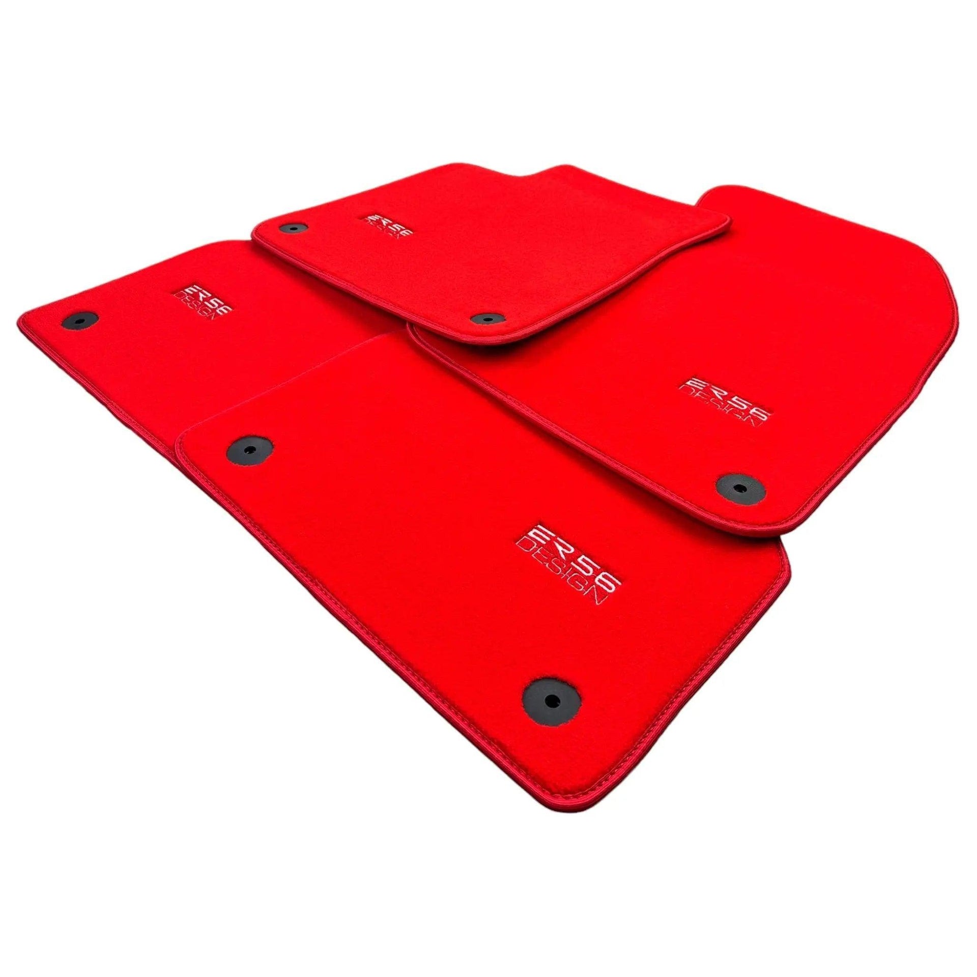 Red Floor Mats for Audi A8 A8 D4 Long (2010-2017) | ER56 Design - AutoWin