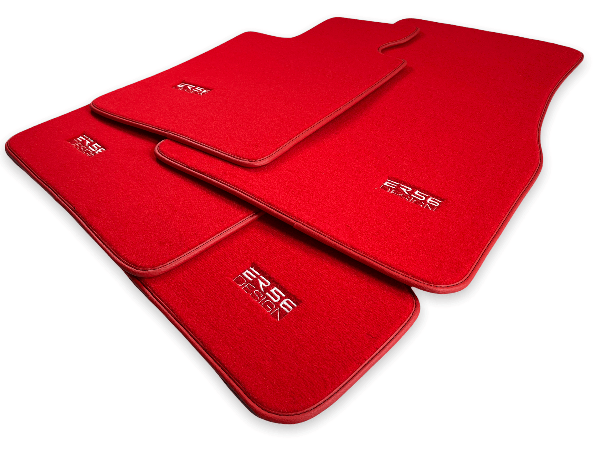 Red Floor Mats For BMW 1 Series E81 - ER56 Design Brand - AutoWin