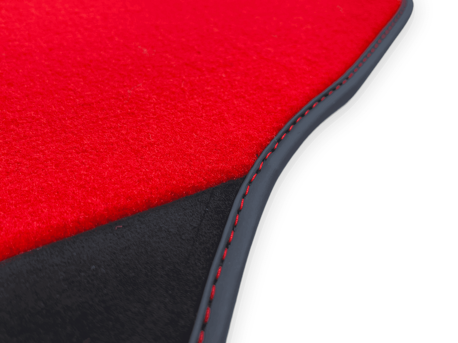 Red Floor Mats For Ferrari F430 2004-2009 With Alcantara Leather - AutoWin