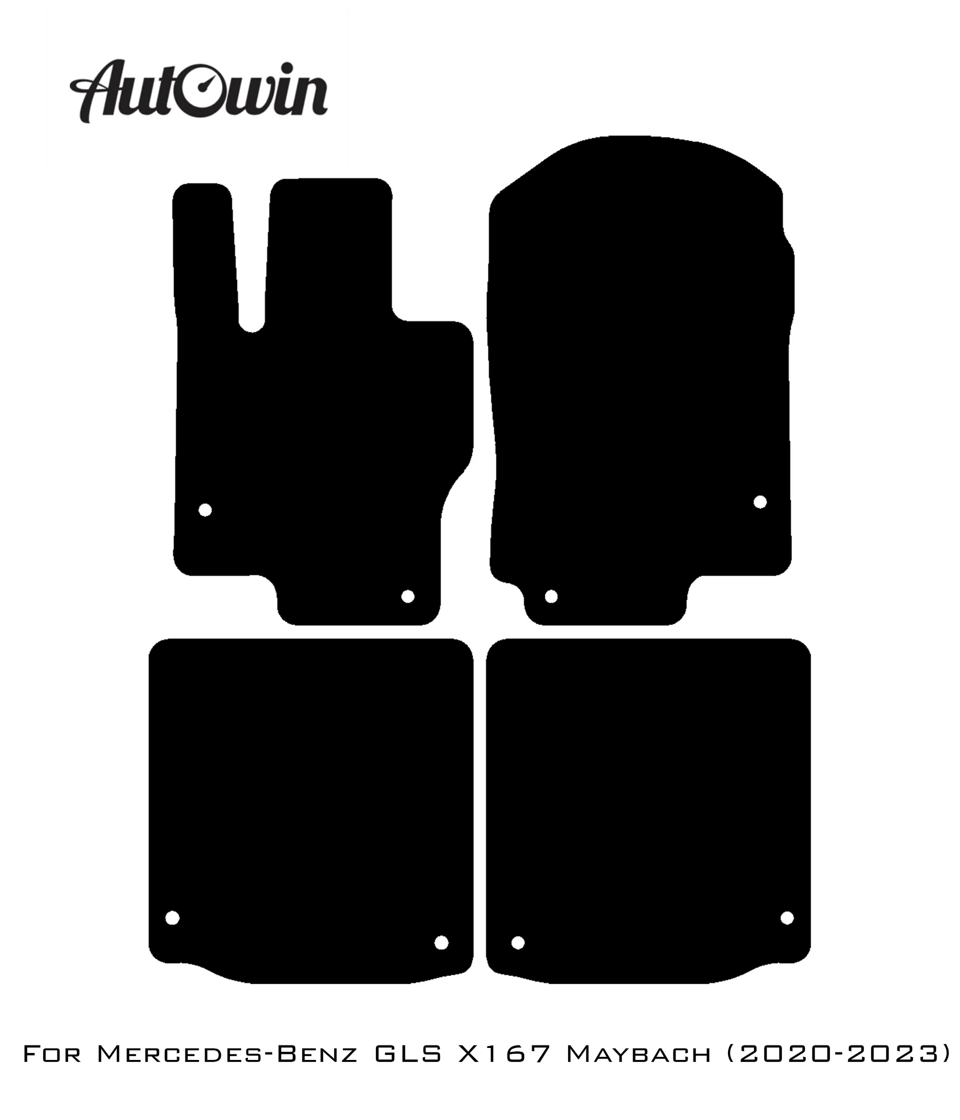 Red Floor Mats For Mercedes Benz GLS-Class X167 Maybach (2020-2023) | Limited Edition - AutoWin