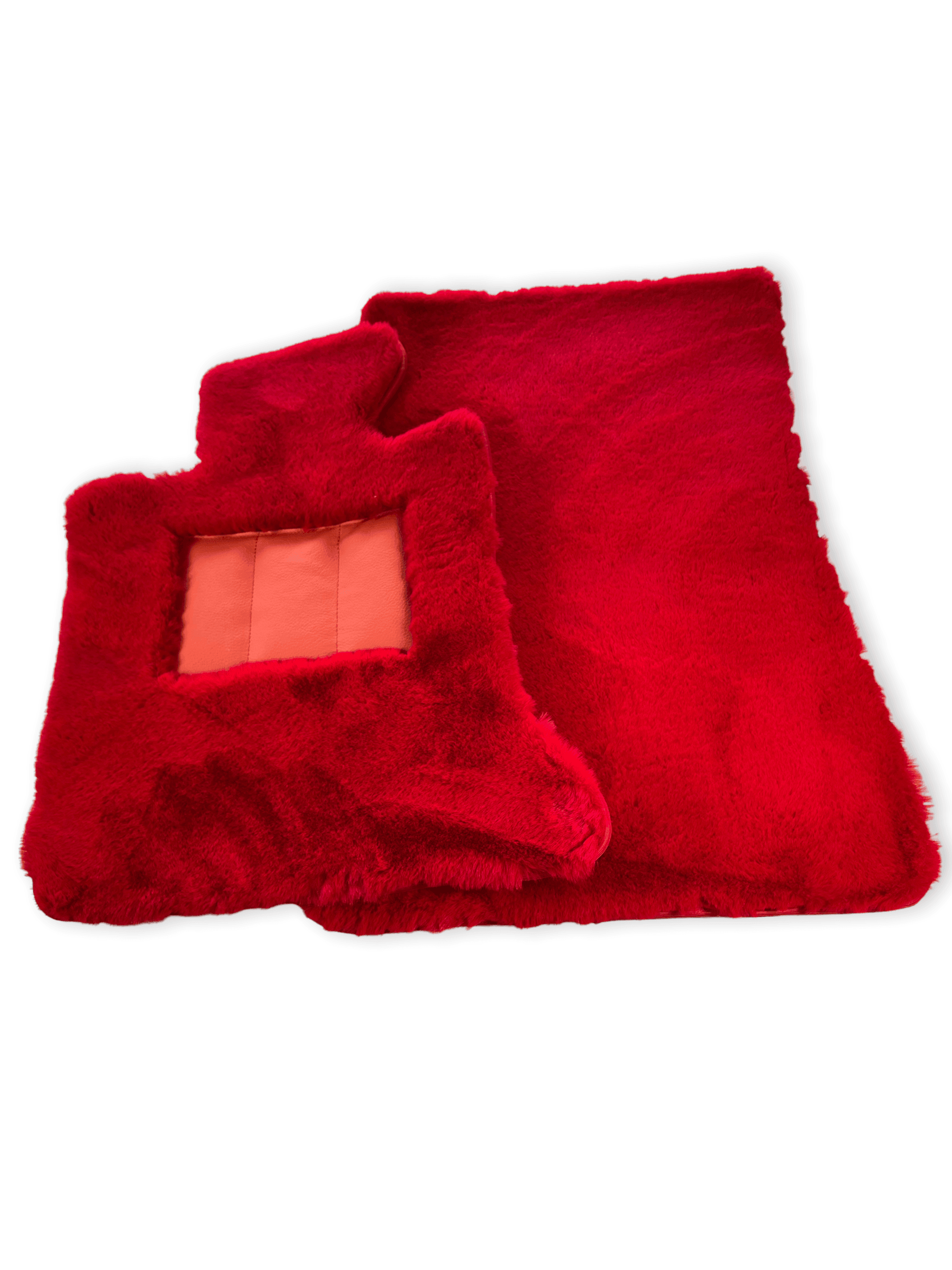 Red Sheepskin Floor Mats For Rolls Royce Wraith 2013–2023 Er56 Design - AutoWin