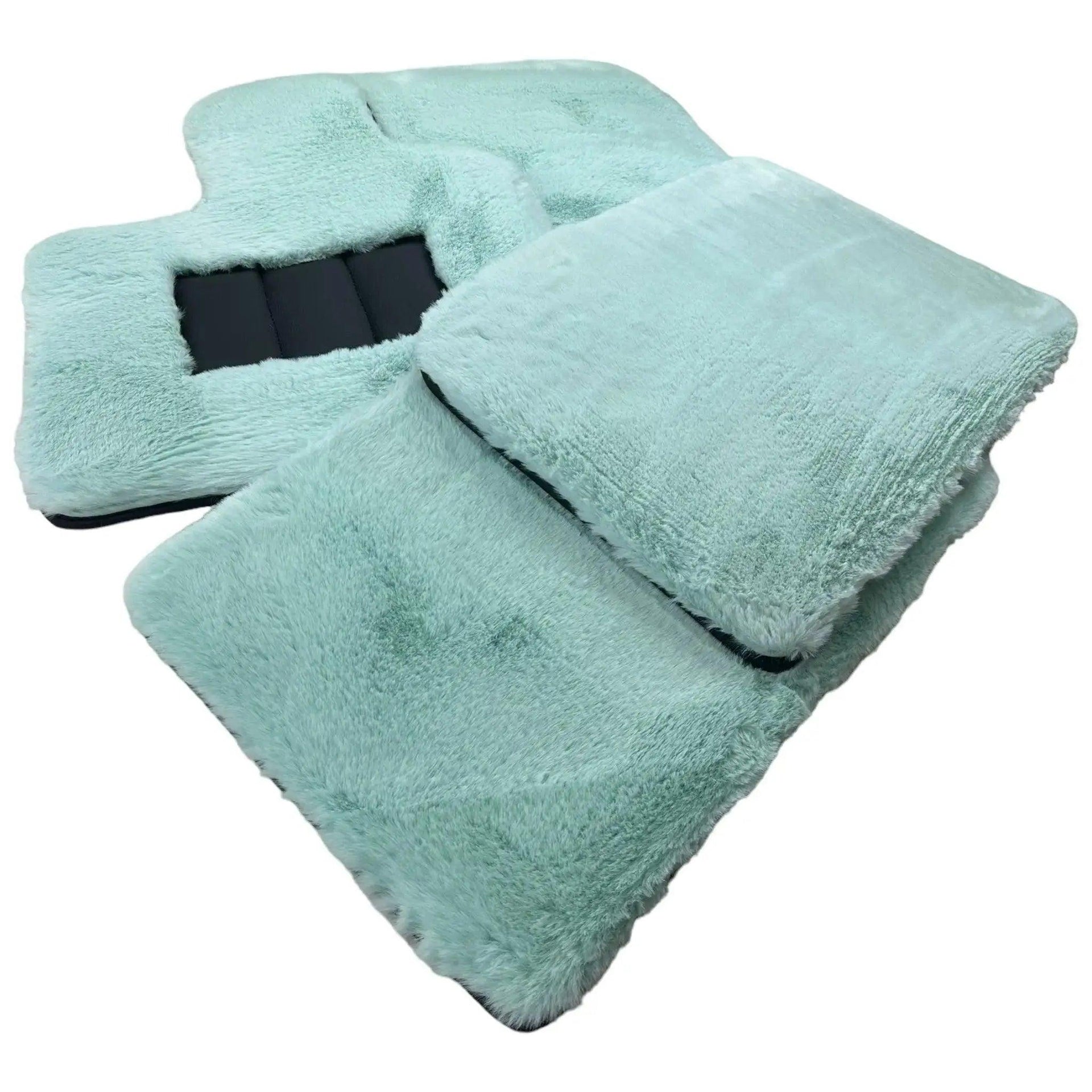 Tiffany Blue Sheepskin Floor Mats For Bentley Flying Spur (2013-2019) Er56 Design Brand - AutoWin