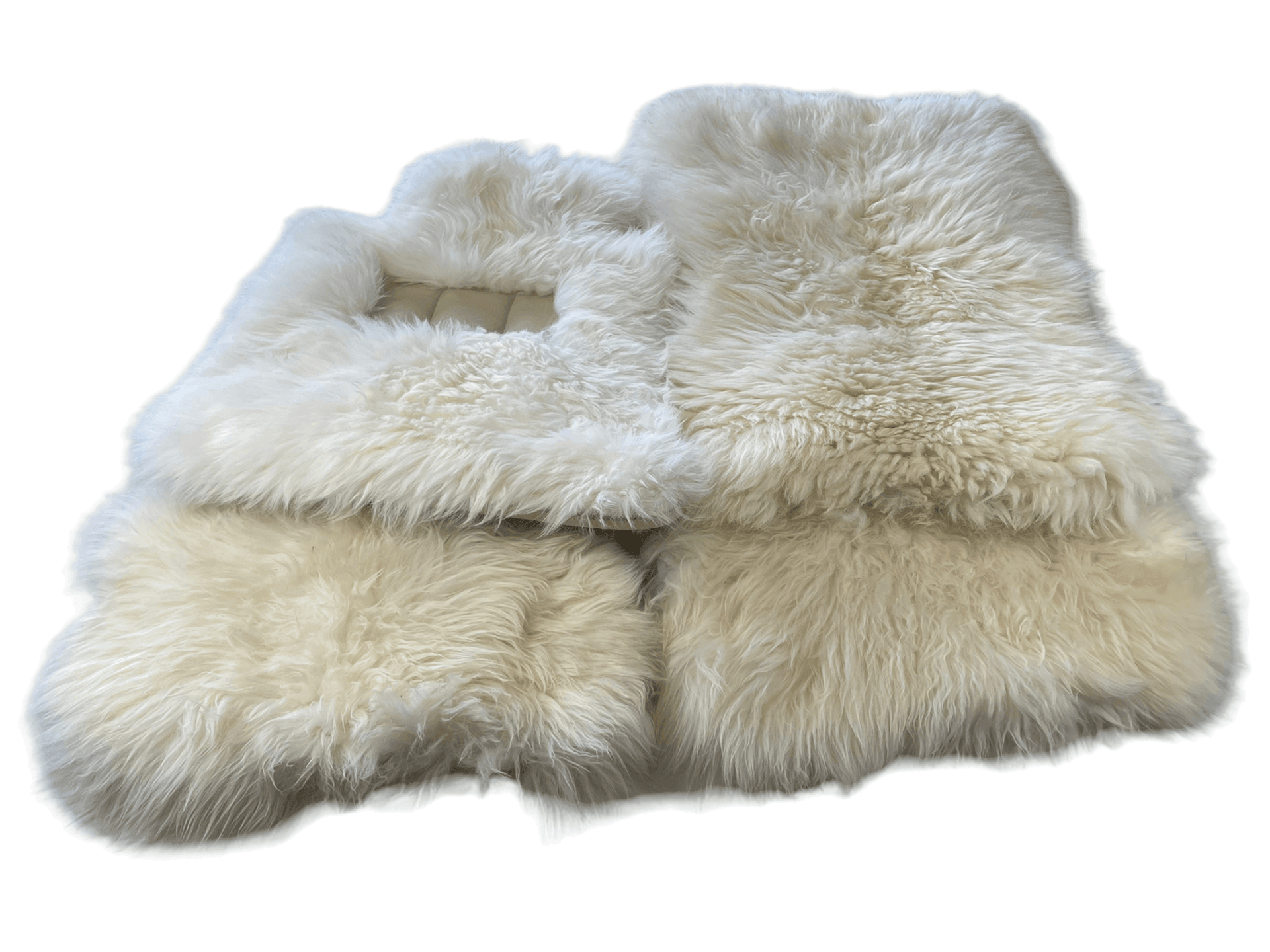White Sheepskin Floor Mats For Rolls Royce Cullinan Rr31 2018-2023 Er56 Design Brand - AutoWin