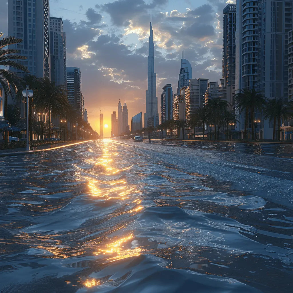 Der Sturm in Dubai heute: Die Sicht eines Autofahrers von der Hochwasserlinie