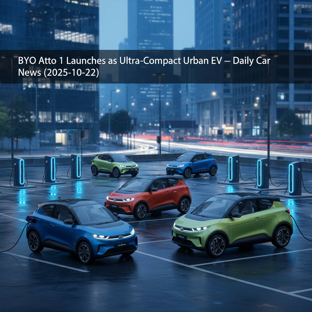 BYD Atto 1 Launches as Ultra-Compact Urban EV – Daily Car News (2025-10-22)