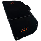 Black Floor Mats for Lamborghini Aventador SV | Orange Edition - AutoWin