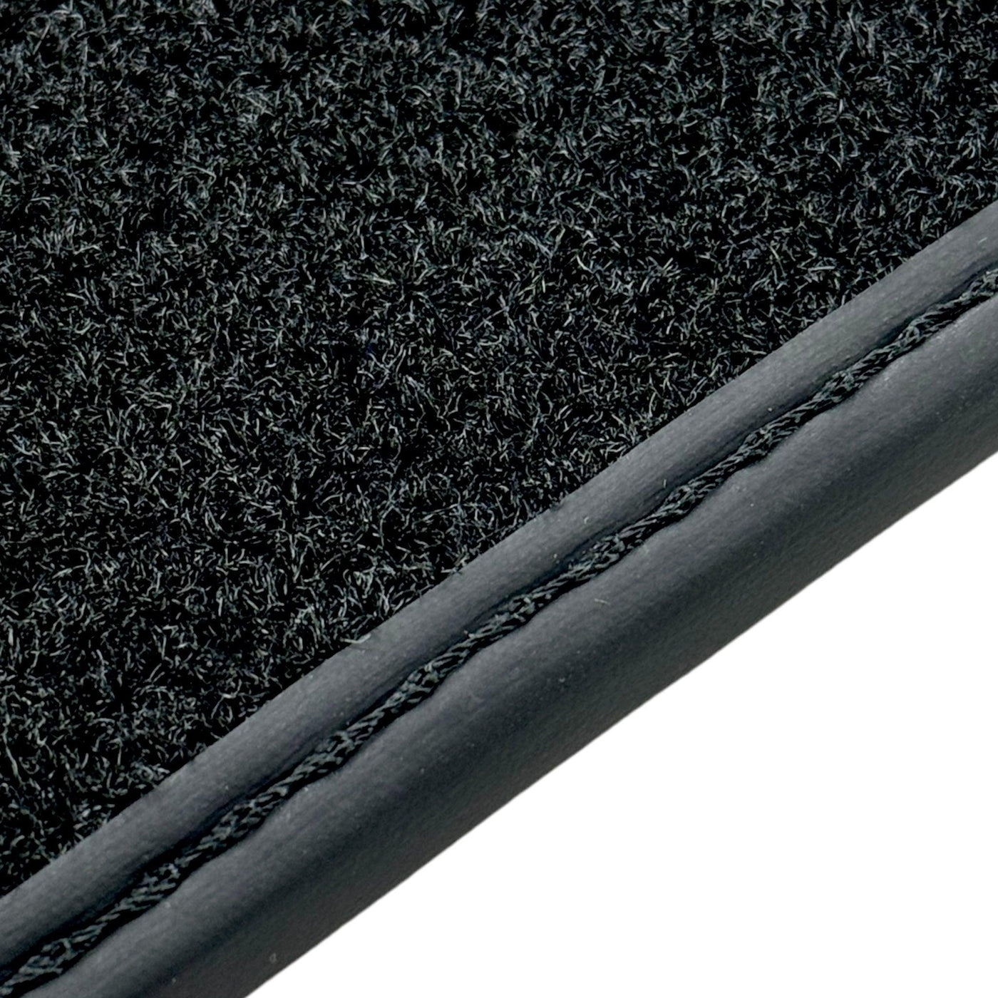 Black Leather Floor Mats for Rolls Royce Black Badge Wraith ER56 Design - AutoWin