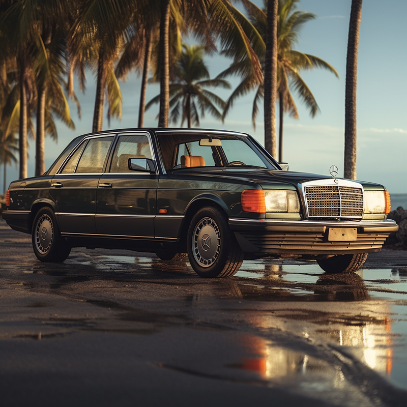 Bewahren Sie klassische Eleganz mit der Fußmattenkollektion von Autowin für die Mercedes-Benz S-Klasse W126 (1979–1991).