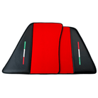 Red Floor Mats for Ferrari 296 GTS (2022-2024) with Carbon Fiber - AutoWin
