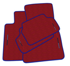 Stylish Customizable Red Leather Floor Mats for BMW