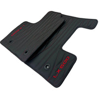 Leather Floor Mats for Lexus LX 600 (2022-2024) with Red Stitching - AutoWin