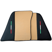 Beige Floor Mats for Ferrari 296 GTS (2022-2024) with Leather - AutoWin