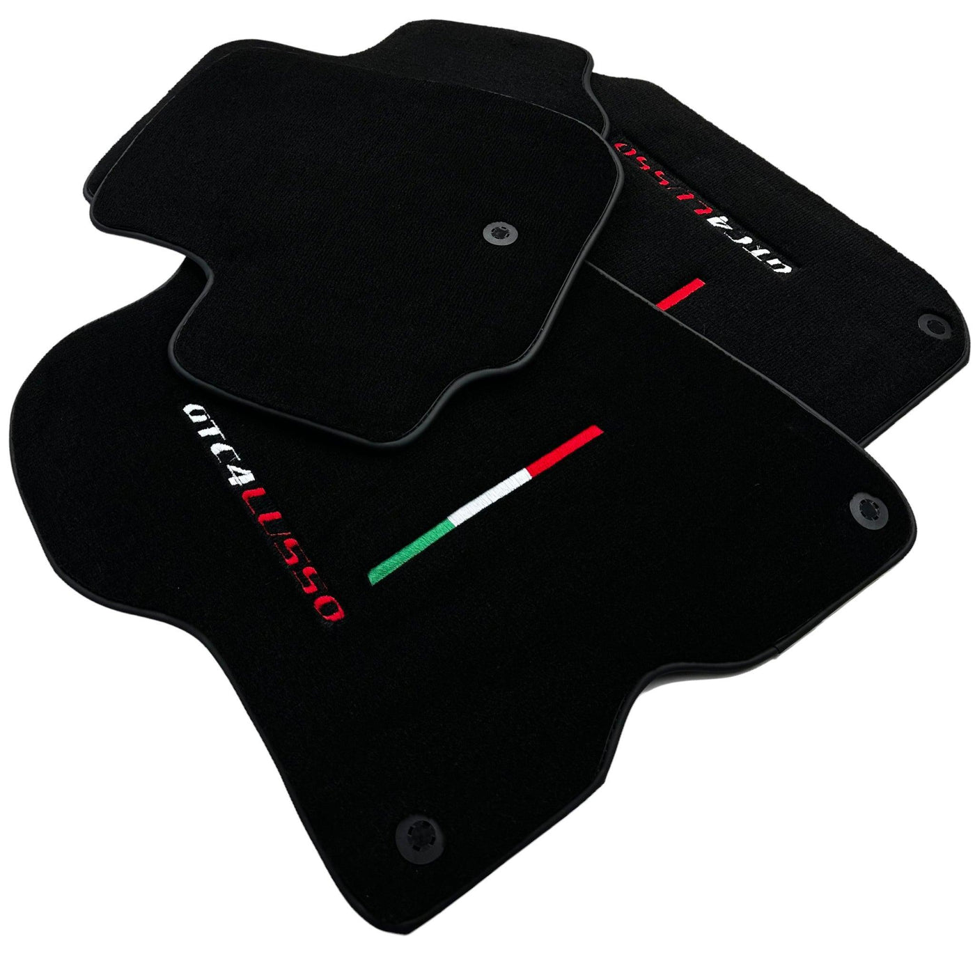 Black Floor Mats For Ferrari GTC4 Lusso (2016-2023) Italian Edition - AutoWin