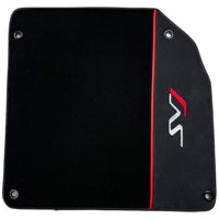 Black Floor Mats for Lamborghini Aventador SVJ with Alcantara Leather - AutoWin
