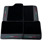 Black Floor Mats for Ferrari Purosangue with Leather and Black Trim | Italian Edition - AutoWin