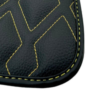 Black Leather Floor Mats for Rolls-Royce Cullinan RR31 (2018-2023) ER56 Design - AutoWin