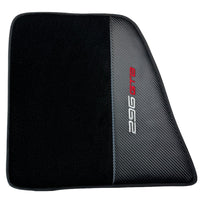 Black Floor Mats for Ferrari 296 GTB (2022-2024) with Carbon Fiber - AutoWin