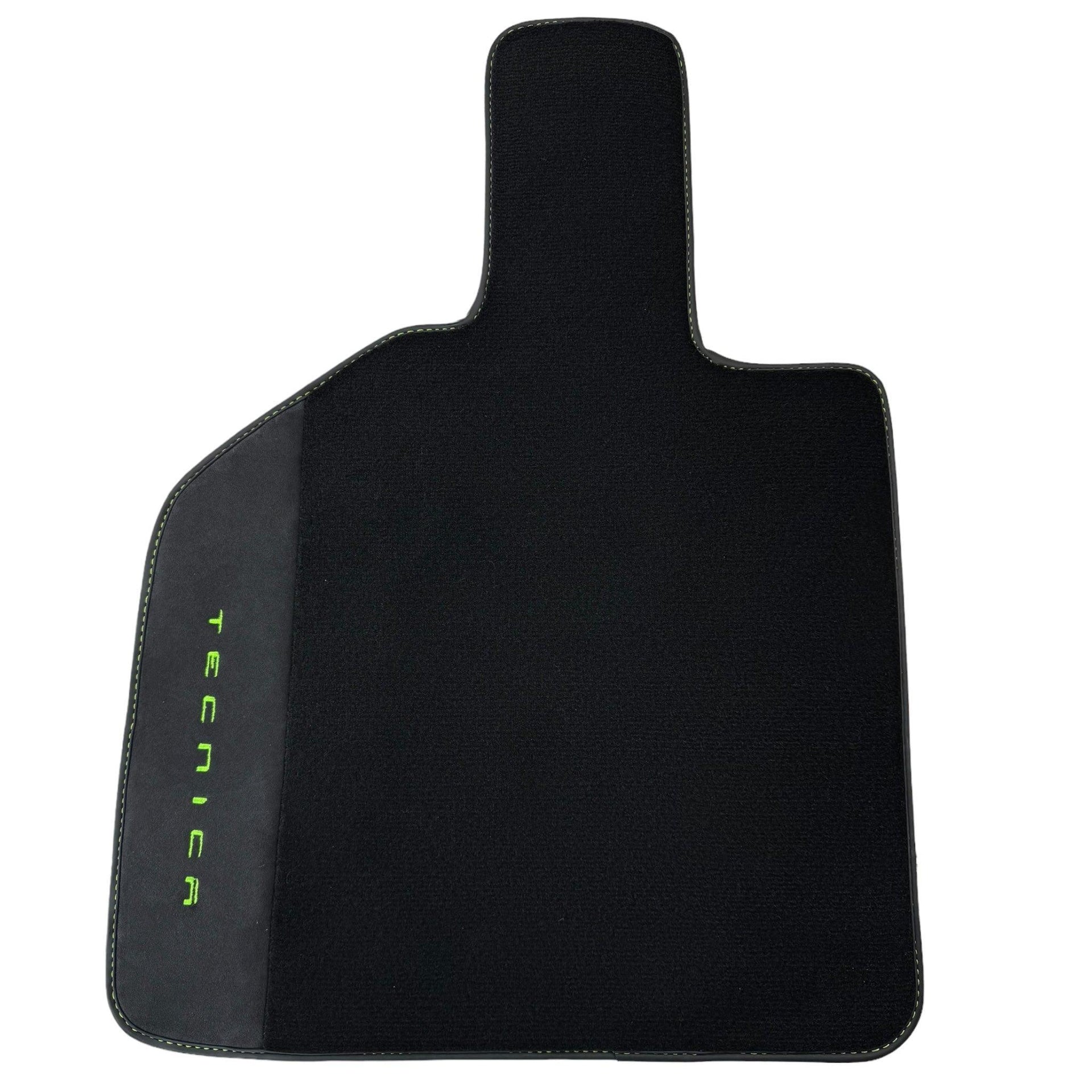 Black Floor Mats for Lamborghini Huracan Tecnica with Alcantara Leather - AutoWin