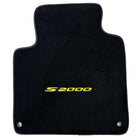 Floor Mats for Honda S2000 (1999–2004) Black Tailored with Yellow S2000 Logo - AutoWin