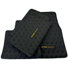 Black Leather Floor Mats for Rolls-Royce Dawn (2016-2023) ER56 Design - AutoWin