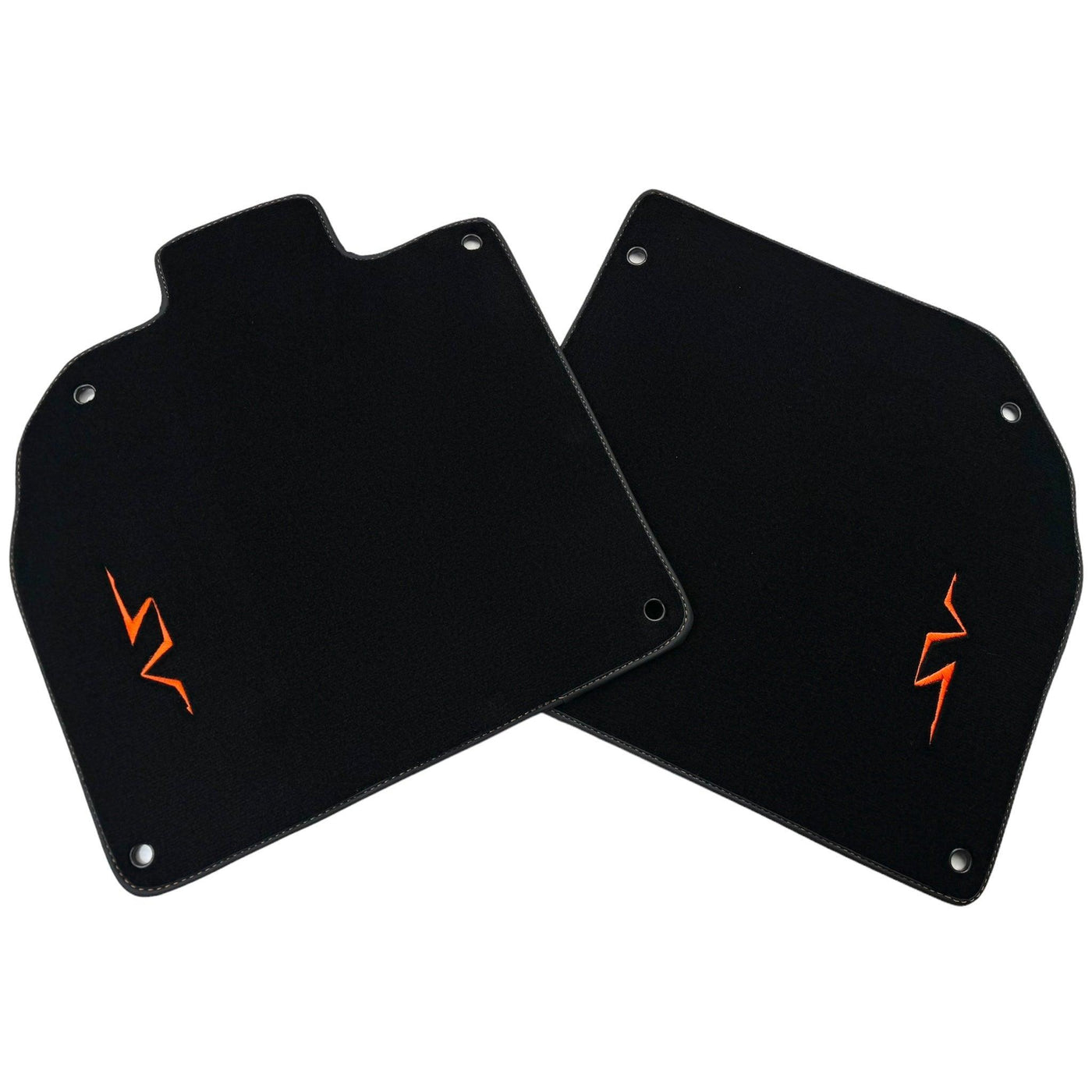 Black Floor Mats for Lamborghini Aventador SV | Orange Edition - AutoWin