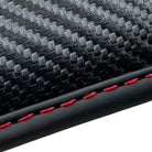 Black Floor Mats for Lamborghini Aventador SVJ with Carbon Fiber - AutoWin