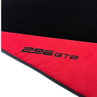 Red Floor Mats for Ferrari 296 GTB (2022-2024) with Alcantara Leather - AutoWin