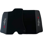 Black Floor Mats for Ferrari Portofino M (2018-2023) with Leather - AutoWin