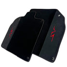 Black Floor Mats for Lamborghini Aventador SV with Alcantara Leather - AutoWin