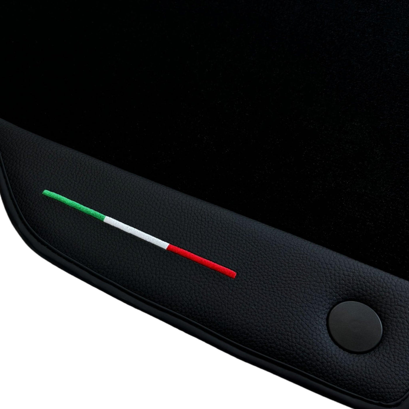 Black Floor Mats for Ferrari 488 Pista Spider 2019-2021 with Leather - AutoWin