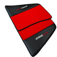 Red Floor Mats for Ferrari 296 GTS (2022-2024) with Carbon Fiber - AutoWin