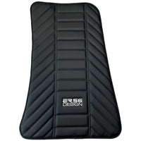 Black Leather Floor Mats for Rolls Royce Cullinan (2018-2023) ER56 Design - AutoWin
