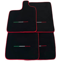 Black Floor Mats for Ferrari Purosangue Long with Red Trim | Italian Edition - AutoWin
