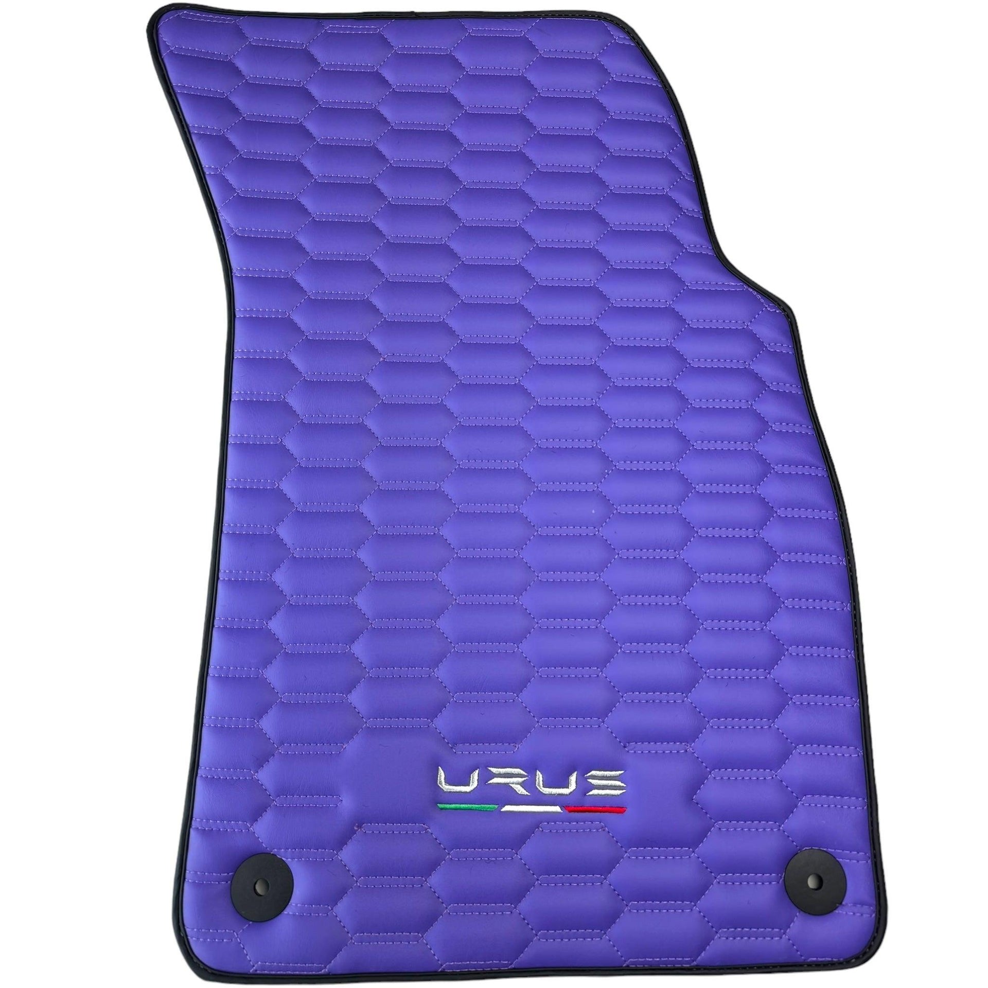 Purple Leather Black Floor Mats for Lamborghini Urus | Black Trim - AutoWin
