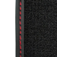 Black Floor Mats for Mercedes Benz C-Class W205 Sedan with Carbon Fiber | AutoWin Edition - AutoWin