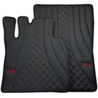 Black Leather Floor Mats for Mercedes-Benz G Class W463 (2008-2018) ER56 Design - AutoWin