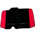 Black Floor Mats for Ferrari Roma (2021-2024) with Red Alcantara Leather - AutoWin