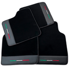 Black Floor Mats for Ferrari Purosangue with Leather and Black Trim | Italian Edition - AutoWin