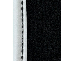 Black Floor Mats for Lamborghini Huracan EVO (2014-2023) with White Trim - AutoWin