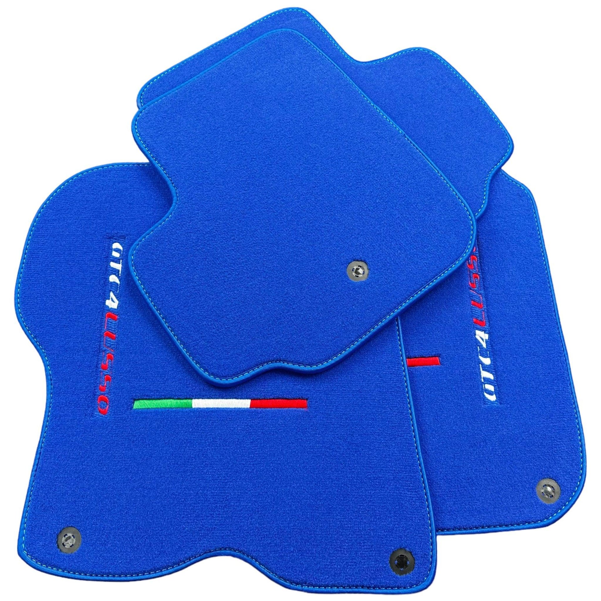 Blue Floor Mats for Ferrari GTC4 Lusso (2016-2023) Italian Edition - AutoWin