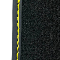 Black Leather Floor Mats for Rolls-Royce Phantom Drophead Coupe (2007-2016) ER56 Design - AutoWin