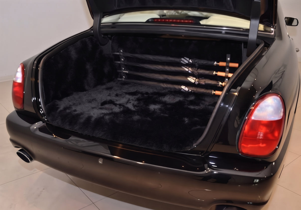 Customizable Black Sheepskin Trunk Floor Mat for Bentley Arnage T (1998-2009)