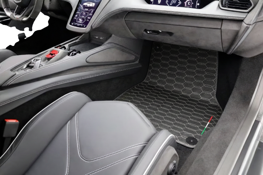 Karbonfiber lær Bilmatter for Lamborghini Revuelto (2024-2026)